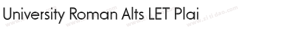 University Roman Alts LET Plain1.0字体转换